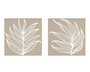 DKD Home Decor Cuadro Lienzo PS 83X4,5X83 Hoja 3D Surtido de 2 Unidades