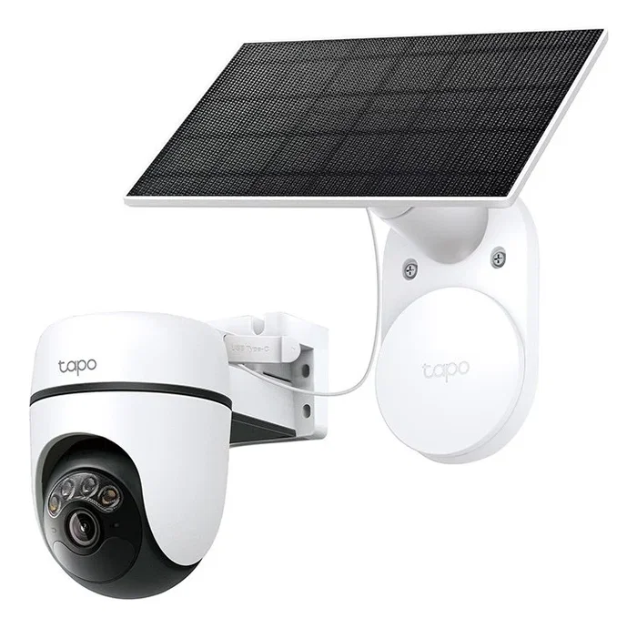 TP-Link Tapo TC90 Kit - Cámara de Seguridad Exterior Bombilla WiFi Inalámbrica, Alimentación Solar, IP65, 3MP (2304x1296), Visión Nocturna, Color Blanco