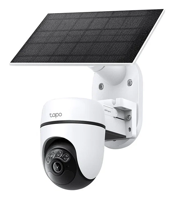 TP-Link Tapo TC90 Kit - Cámara de Seguridad Exterior Bombilla WiFi Inalámbrica, Alimentación Solar, IP65, 3MP (2304x1296), Visión Nocturna, Color Blanco