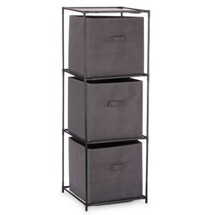 KIPIT Estantería 3 Cajones TNT Gris-Negro
