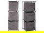 Kipit Estantería 3 Cajones TNT Gris 32x7.5x32 cm (Set de 6)