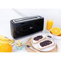 Edm Tostadora Ranura Larga Black Design 900W Negro/Acero con Funciones Calentar y Descongelar