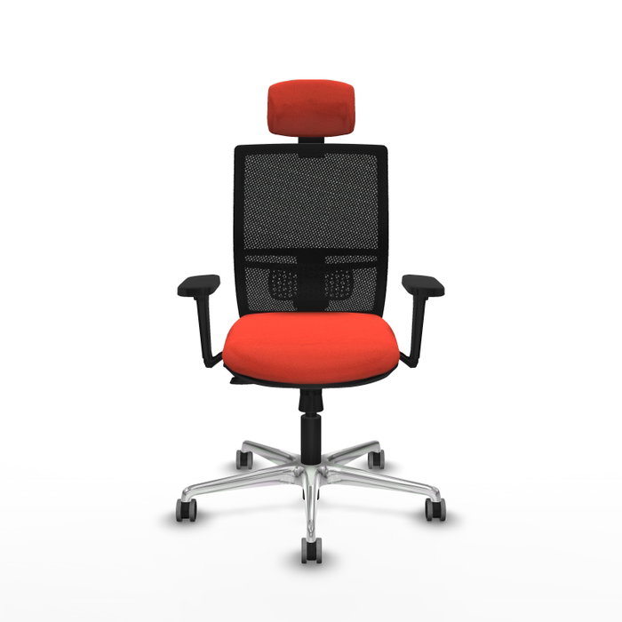 PIQUERAS Y CRESPO Silla de oficina Yunquera con mecanismo Sincro/Traslack Naranja oscuro y Negro