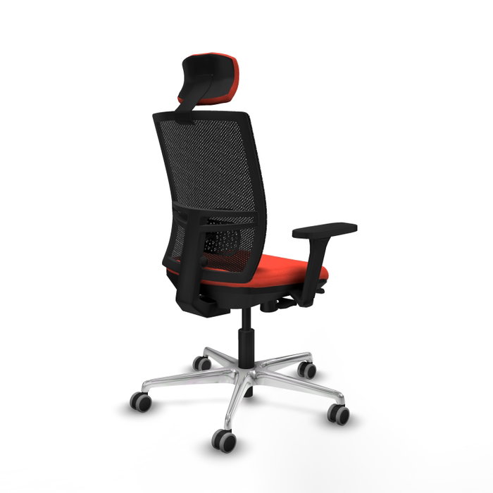 PIQUERAS Y CRESPO Silla de oficina Yunquera con mecanismo Sincro/Traslack Naranja oscuro y Negro