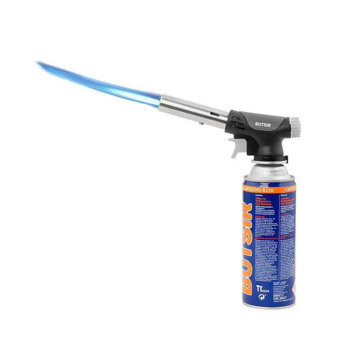 Butsir Soplete NS 230 Sin Cartucho - Ligero, Manejable y Seguro para Bricolaje, Manualidades, Cocina y Reparaciones Eléctricas - Encendido Piezoeléctrico 1000W