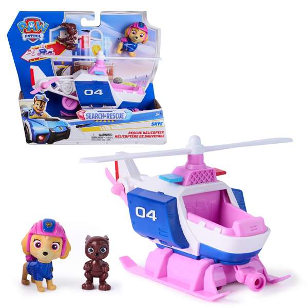 Spin Master Vehículo de Rescate Paw Patrol - Surtido Aleatorio (Rescue Cruiser con Figuras de Chase y Mapache), 20x24x8 cm