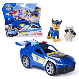 Spin Master Vehículo de Rescate Paw Patrol - Surtido Aleatorio (Rescue Cruiser con Figuras de Chase y Mapache), 20x24x8 cm