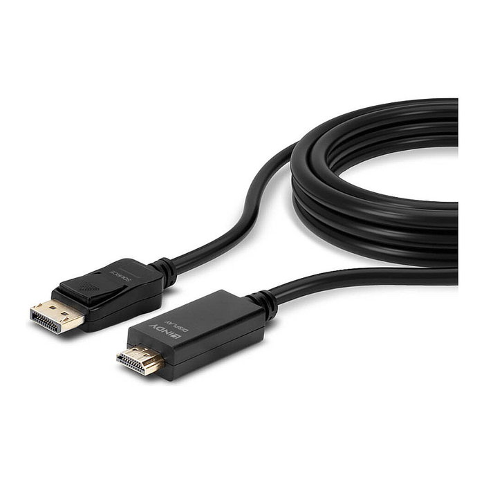 Lindy Cable DisplayPort a HDMI 10.2G 5m Negro