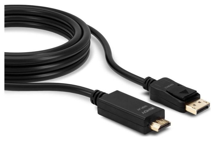 Lindy Cable DisplayPort a HDMI 10.2G 5m Negro