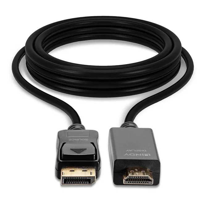 Lindy Cable DisplayPort a HDMI 10.2G 5m Negro