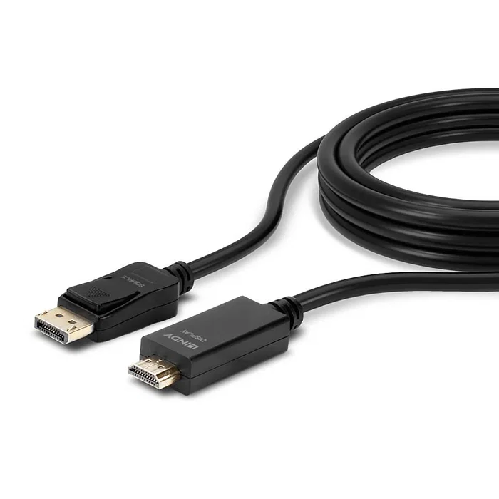 Lindy Cable DisplayPort a HDMI 10.2G 5m Negro