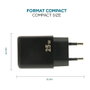 Mobilis Cargador de Pared 25 W con 1 USB-C Negro