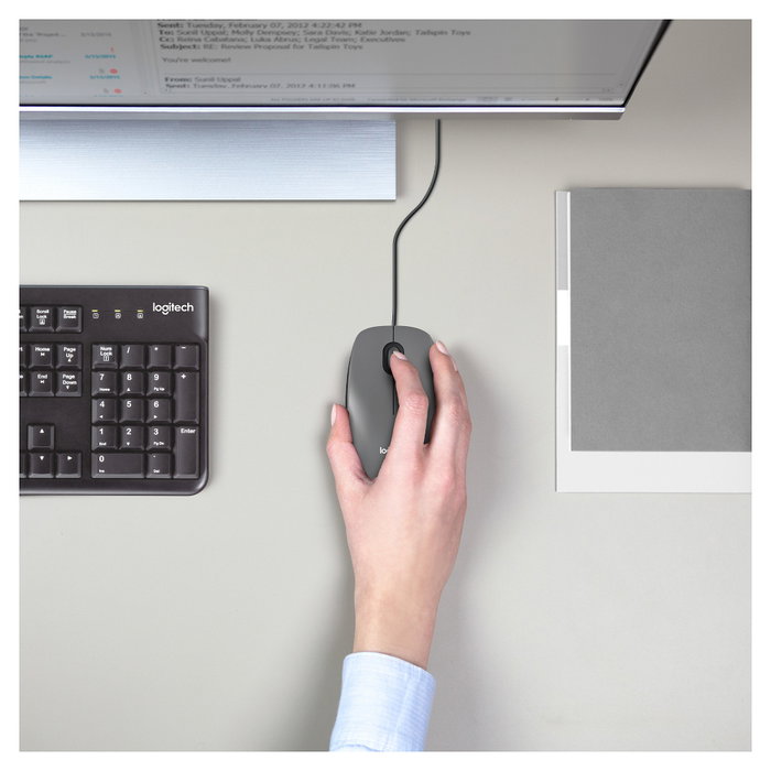 Logitech M100 Ratón Óptico USB Negro