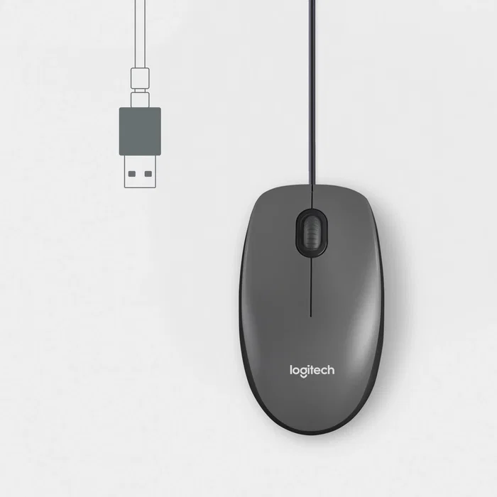 Logitech M100 Ratón Óptico USB Negro