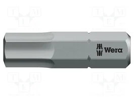 WERA Punta de destornillador hexagonal HEX 6mm 1/4 pulgada