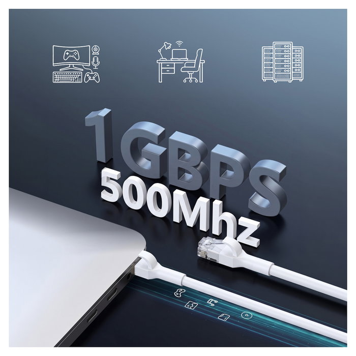 Extralink Patchcord LAN Cat.6A U/FTP 2m Blanco