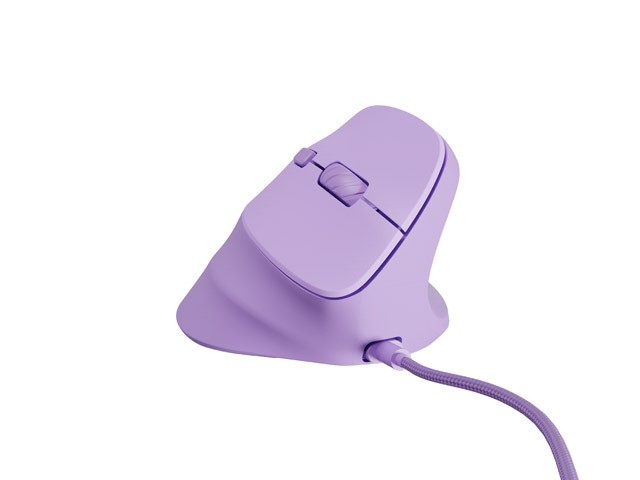 Natec Crake 2 Pro Ratón Vertical Cableado Óptico 12800 DPI 6 Botones Púrpura