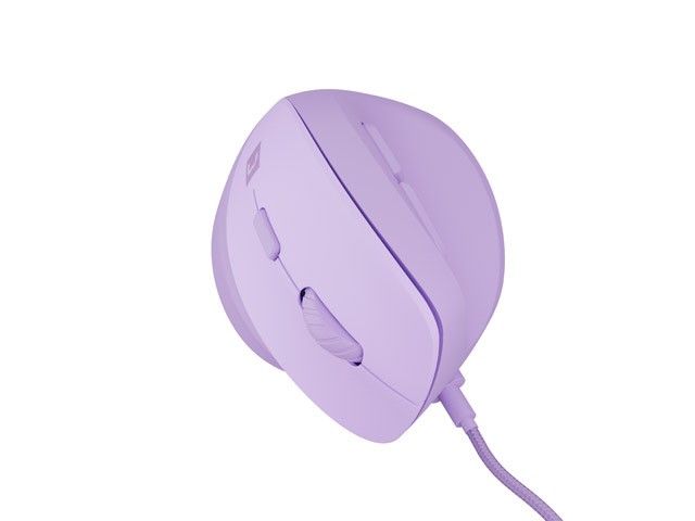 Natec Crake 2 Pro Ratón Vertical Cableado Óptico 12800 DPI 6 Botones Púrpura