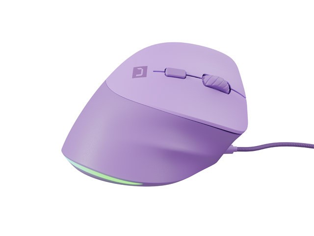 Natec Crake 2 Pro Ratón Vertical Cableado Óptico 12800 DPI 6 Botones Púrpura