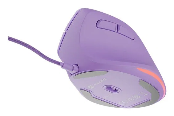 Natec Crake 2 Pro Ratón Vertical Ergonómico Púrpura 12800 DPI Natec Crake 2 Pro Ratón Vertical Ergonómico Púrpura 12800 DPI
