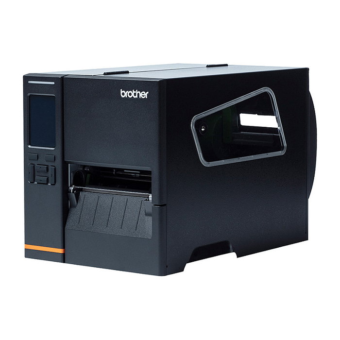 Brother TJ-4021TN Impresora de Etiquetas Industrial Térmica Directa/Transferencia Térmica de 4", 203 DPI, 254 mm/s, USB, LAN, Pantalla Táctil a Color de 3.5", Negro