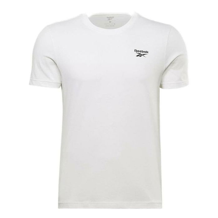 Camiseta de Manga Corta Hombre Reebok Identity Left Chest Logo Blanco