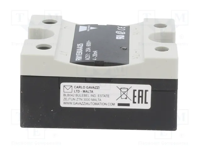 CARLO GAVAZZI RM1E60AA25 Relé de semiconductor 1-fásico 4÷20mA 25A 410÷660VAC