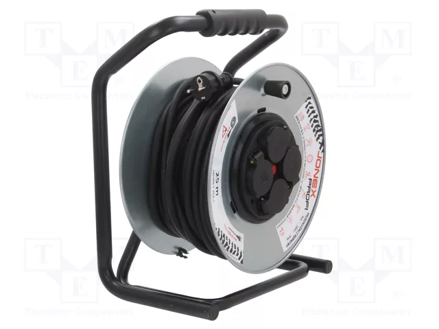 JONEX Prolongador de alimentación H07RN-F 3G2,5mm2 25m negro