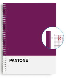 Bloc Escolofi Notebook Pantone Basic A4 80H Cuadric.5X5 90G Violeta (Set de 5)