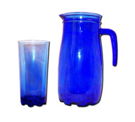 Finstock Eco Set de 7 Piezas: 6 Vasos para Refresco y 1 Jarra Playa