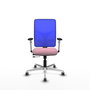 PIQUERAS Y CRESPO Silla de oficina Motilla con mecanismo Sincro/Traslack Rosa y Azul
