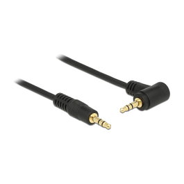 DeLOCK Cable de Audio 3,5 mm 3 Pin con Conector Angulado 3 m Negro