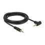 DeLOCK Cable de Audio 3,5 mm 3 Pin con Conector Angulado 3 m Negro