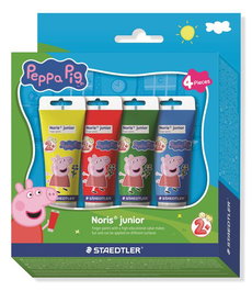 STAEDTLER Noris Junior Pintura de Dedos Peppa Pig Estuche de 4