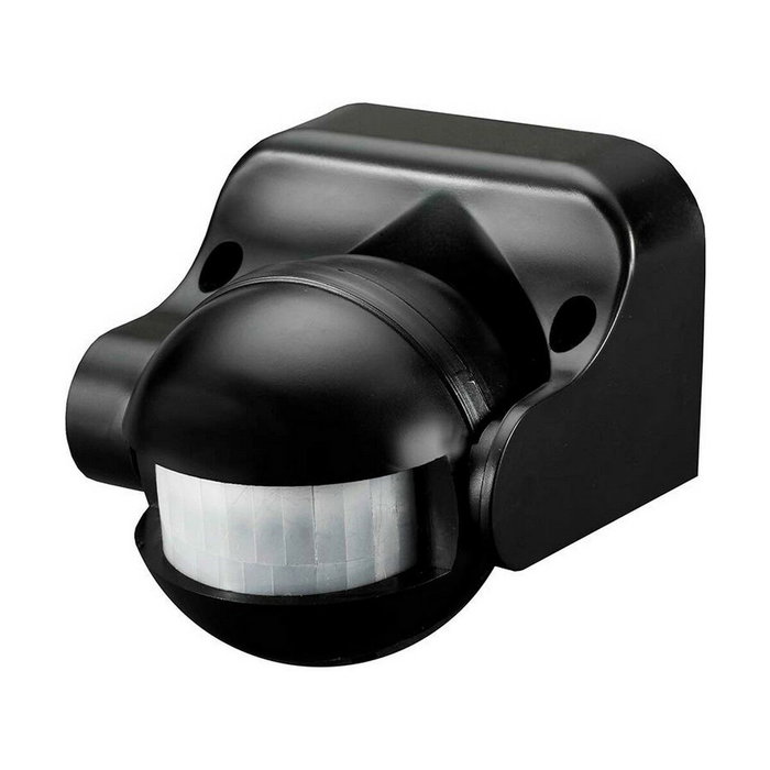 Edm Sensor de movimiento con regulador noche/día orientable 180° IP44 negro