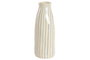 DKD Home Decor Jarrón de Gres con Rayas Crudo y Azul 16x16x40 cm
