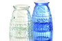 DKD Home Decor Set de 4 Vasos de Cristal Hangzhou Design 26a con Relieve de Pez, Colores Surtidos