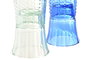DKD Home Decor Set de 4 Vasos de Cristal Hangzhou Design 26a con Relieve de Pez, Colores Surtidos