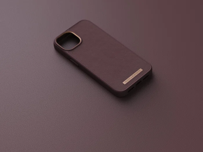 Njord NA41GL05U - Funda con MagSafe Compatible para iPhone 14 (6.1"), con Piel Auténtica y Protección Militar, Color Marrón