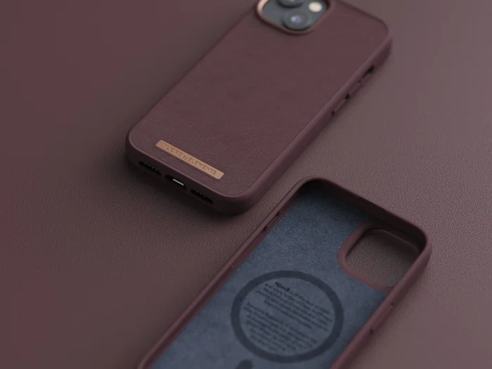 Njord NA41GL05U - Funda con MagSafe Compatible para iPhone 14 (6.1"), con Piel Auténtica y Protección Militar, Color Marrón