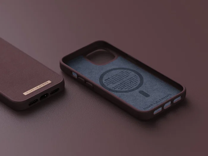 Njord NA41GL05U - Funda con MagSafe Compatible para iPhone 14 (6.1"), con Piel Auténtica y Protección Militar, Color Marrón