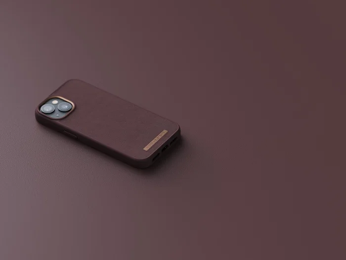 Njord NA41GL05U - Funda con MagSafe Compatible para iPhone 14 (6.1"), con Piel Auténtica y Protección Militar, Color Marrón