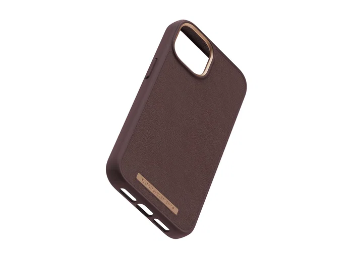 Njord NA41GL05U - Funda con MagSafe Compatible para iPhone 14 (6.1"), con Piel Auténtica y Protección Militar, Color Marrón