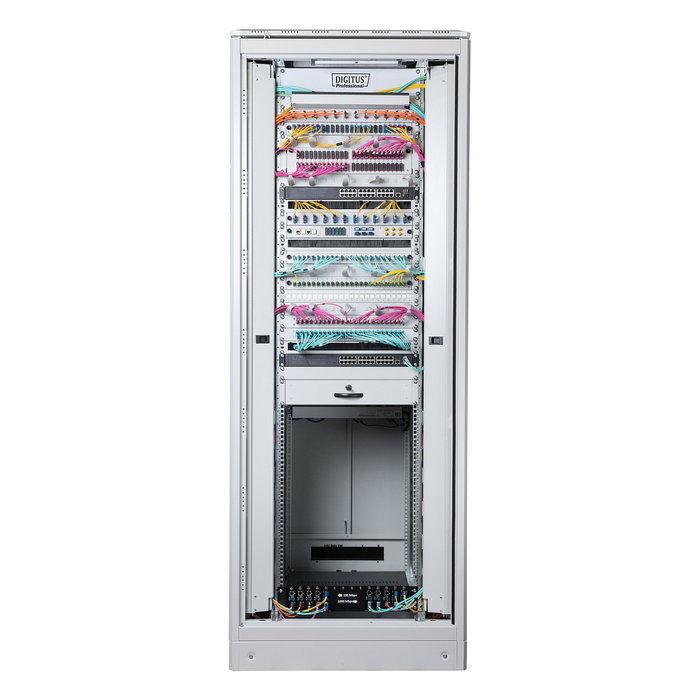 Digitus Armario de Red Unique 42HE Rack Independiente 42U 800x800 mm Gris, Capacidad 800 kg