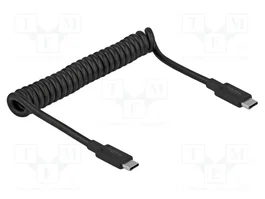 DeLOCK Cable USB espiral USB Type-C™ a USB Type-C™ 10 Gbps PD 3 A 85350