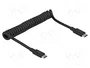 DeLOCK Cable USB espiral USB Type-C™ a USB Type-C™ 10 Gbps PD 3 A 85350