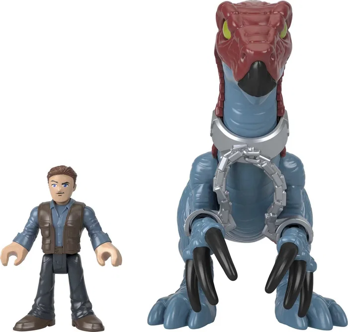 Mattel Jurassic World Therizinosaurus con Owen de Imaginext GVV63