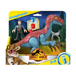 Mattel Jurassic World Therizinosaurus con Owen de Imaginext GVV63