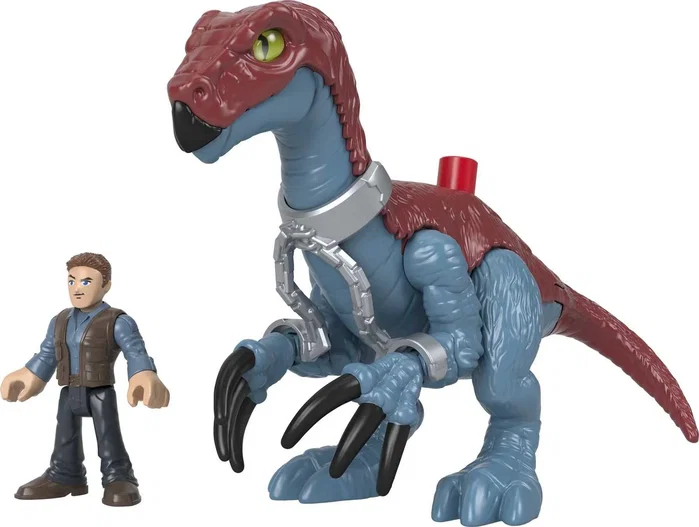 Mattel Jurassic World Therizinosaurus con Owen de Imaginext GVV63
