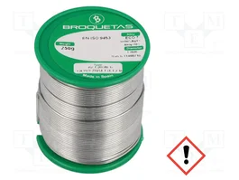 BROQUETAS Estaño Sn96Ag4 libre de plomo 1mm 250g